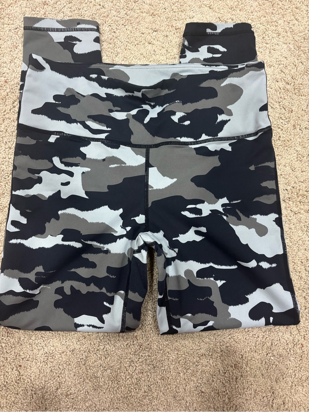 Mono B Black & Green Camo High-Waist Leggings